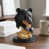 Resin Wildlife Figure Sculpture Painted Details Bear Figurine Freestanding Home