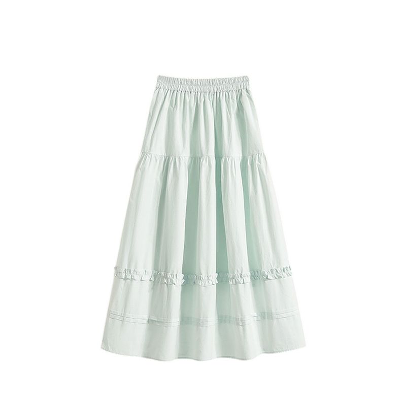 

Cara Club Plus-Size High-Waisted Skirt for Women, New Summer Style for Chubby Girls, Conceals Flab and Makes the Pear-Shaped Figure Look Slimmer Light Green M