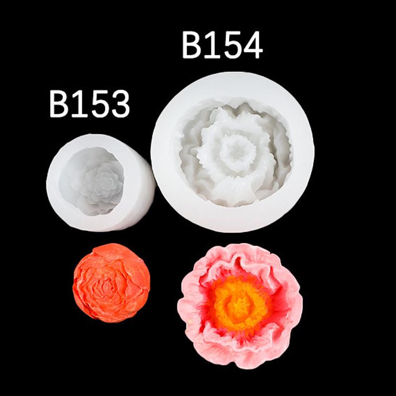 3D Flower Silicone Mold: Poppy, Tulip, Carnation Scented Candle & Handmade Epoxy Plaster Decoration