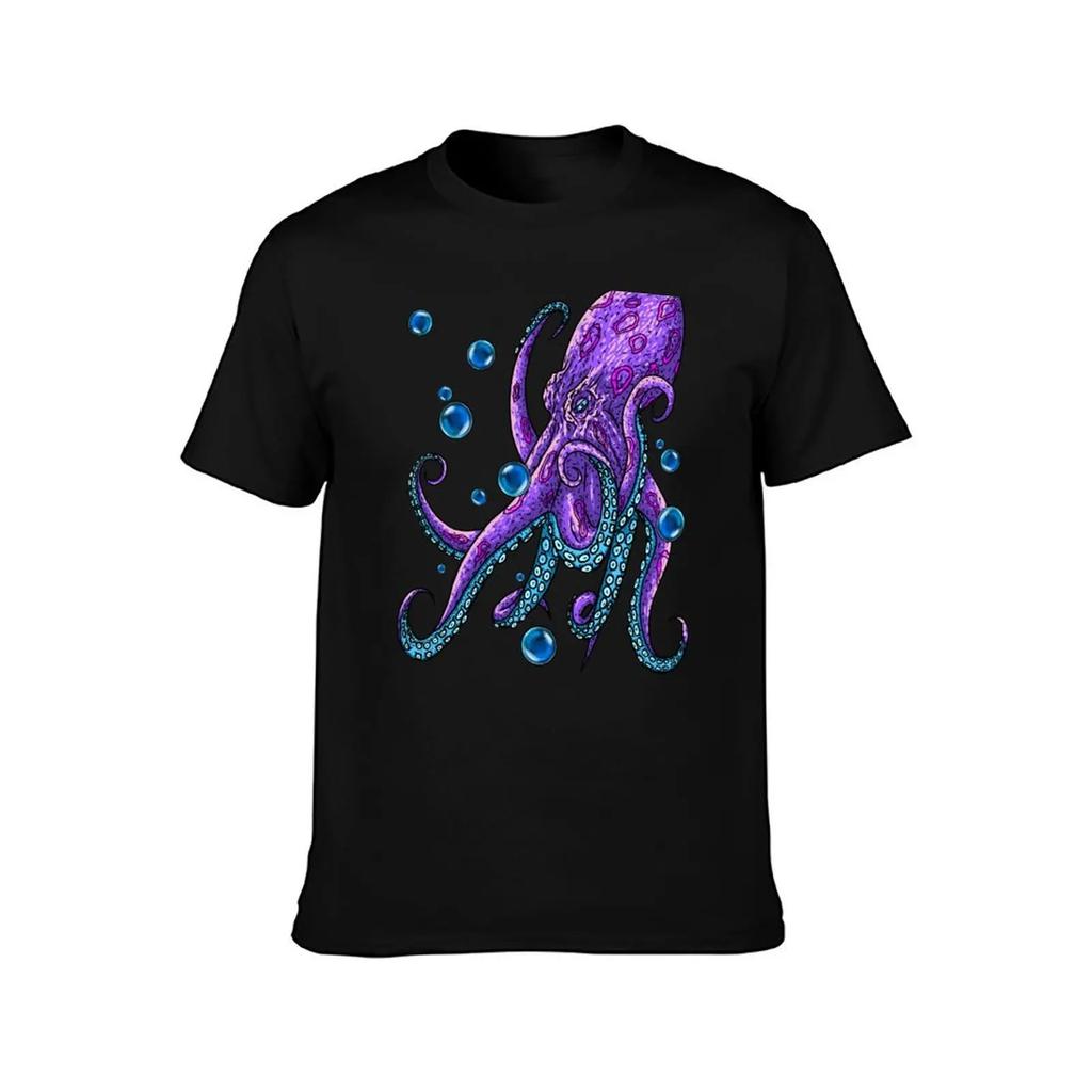 Cool funny deep-sea juicy octopus T-Shirt vintage anime shirt vintage clothes vintage t shirts street wear t shirts for men pack