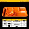 HANDUNYOU Thickened Melamine Divided Cafeteria Meal Tray