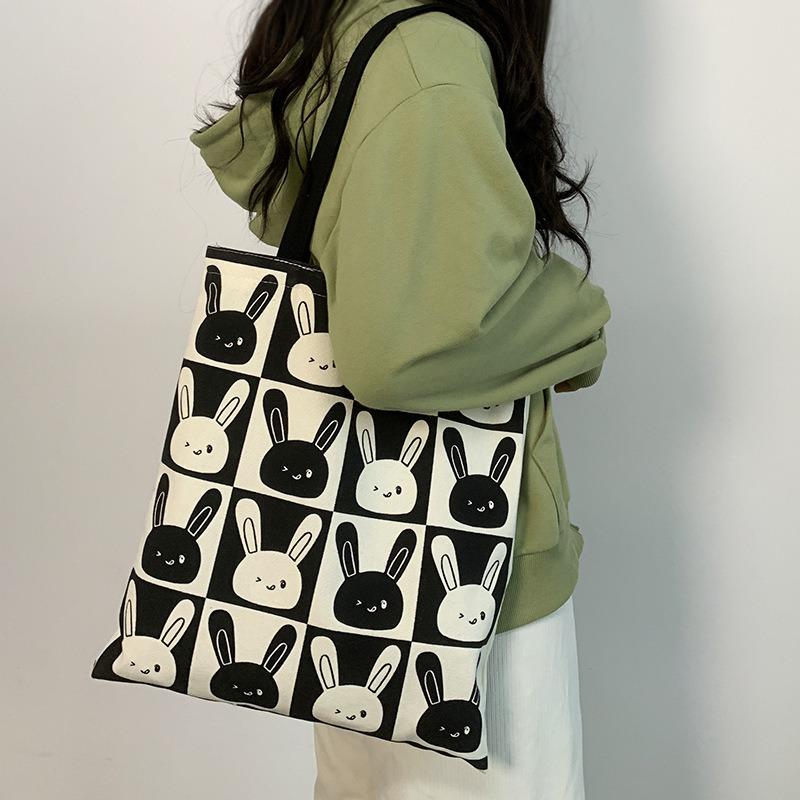 Cute Rabbit New Canvas Bag Female Single Shoulder Large Capacity