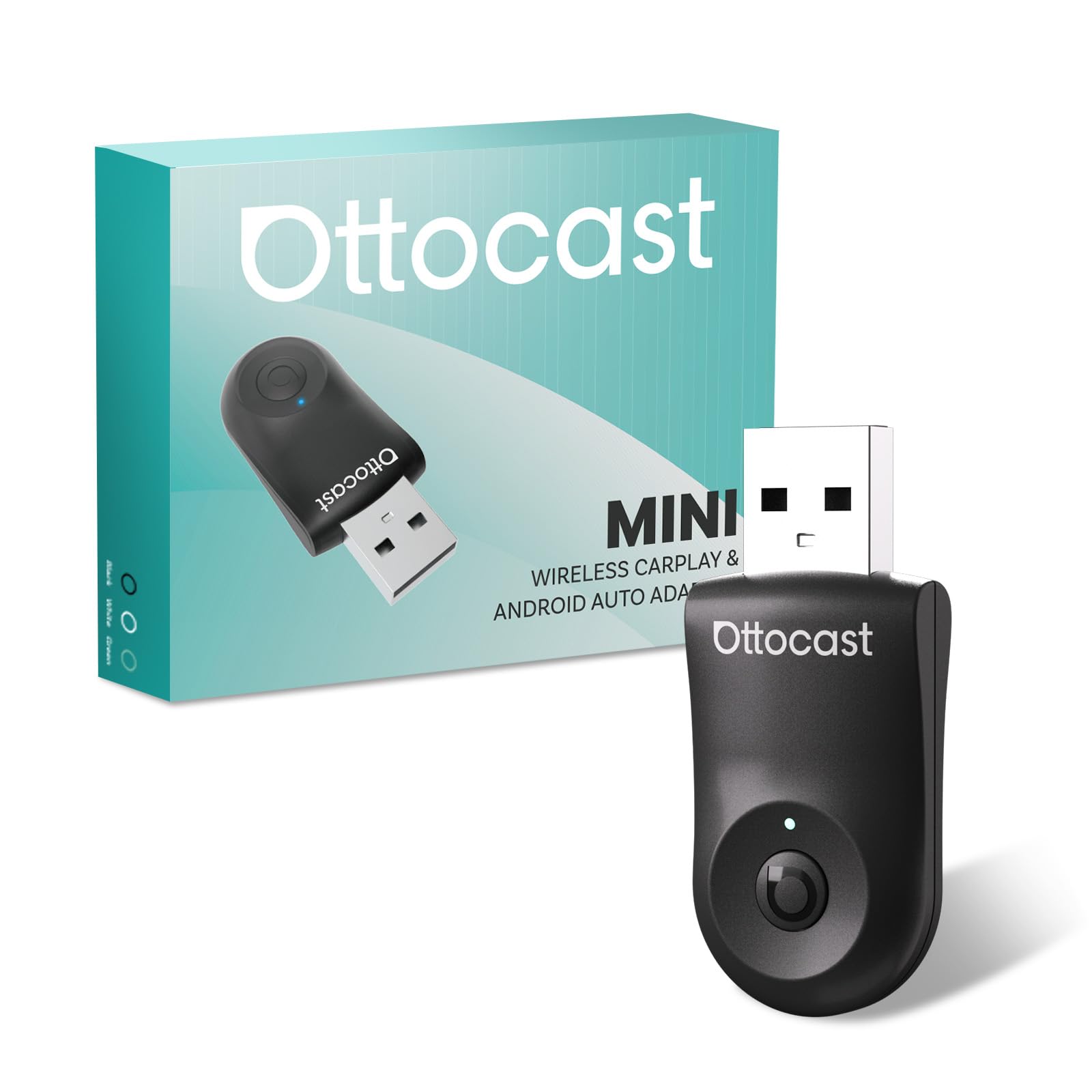 

OTTOCAST Wireless Auto Adapter for Mini Compatible with Genuine Wired Auto Compatible Supports Bluetooth Music and Plug Automatic Compatible with Over
