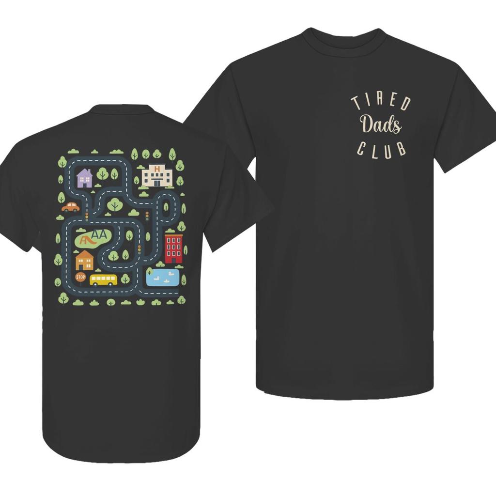 Unisexs Clothing Fathers Day Gifts Tired Dads Tshirts Tired Dads Club Shirt Unisex Creative Printing Short Sleeve Vintage Tees