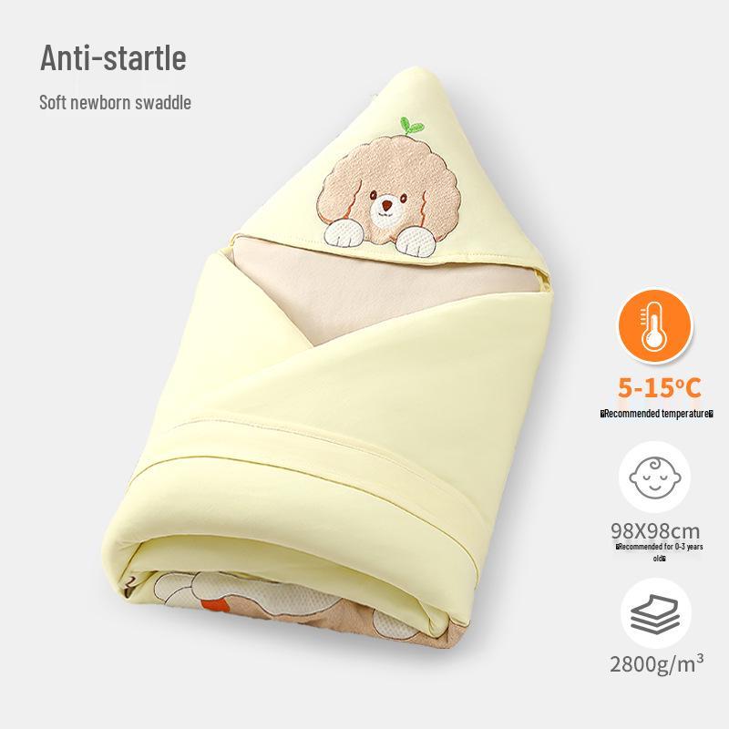 Thickened Cotton Swaddle Blanket for Newborns - Cozy Outdoor & Delivery Room Use