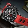 Luxury Large Dial Men Watches Casual Silicone Strap Quartz Wristwatches with Date Calendar For Mens Clock Reloj Hombre