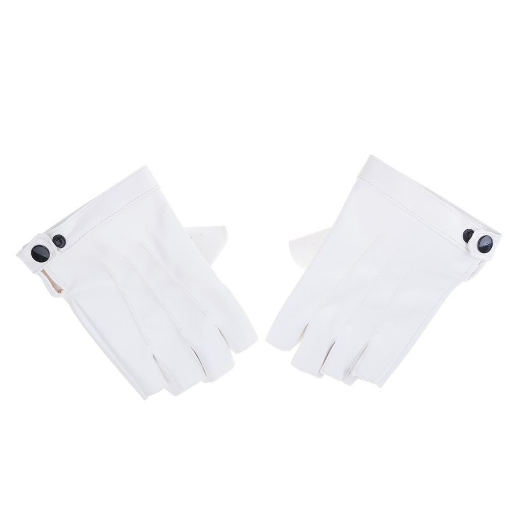 PU Leather Fingerless Driving Gloves for Motorcycle Weightlifting Cycling Driver Men Women Teens Half Finger Gloves