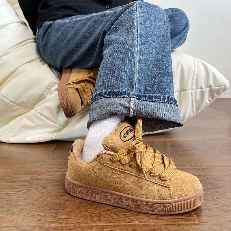 Nischen-schwarze vielseitige Board-Schuhe Damen Herbst neu Studentenparty Sportlich lässige Brotschuhe