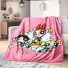 1PC The Powerpuff Girls printed blanket, all season lightweight home office outdoor nap multifunctional blanket A7