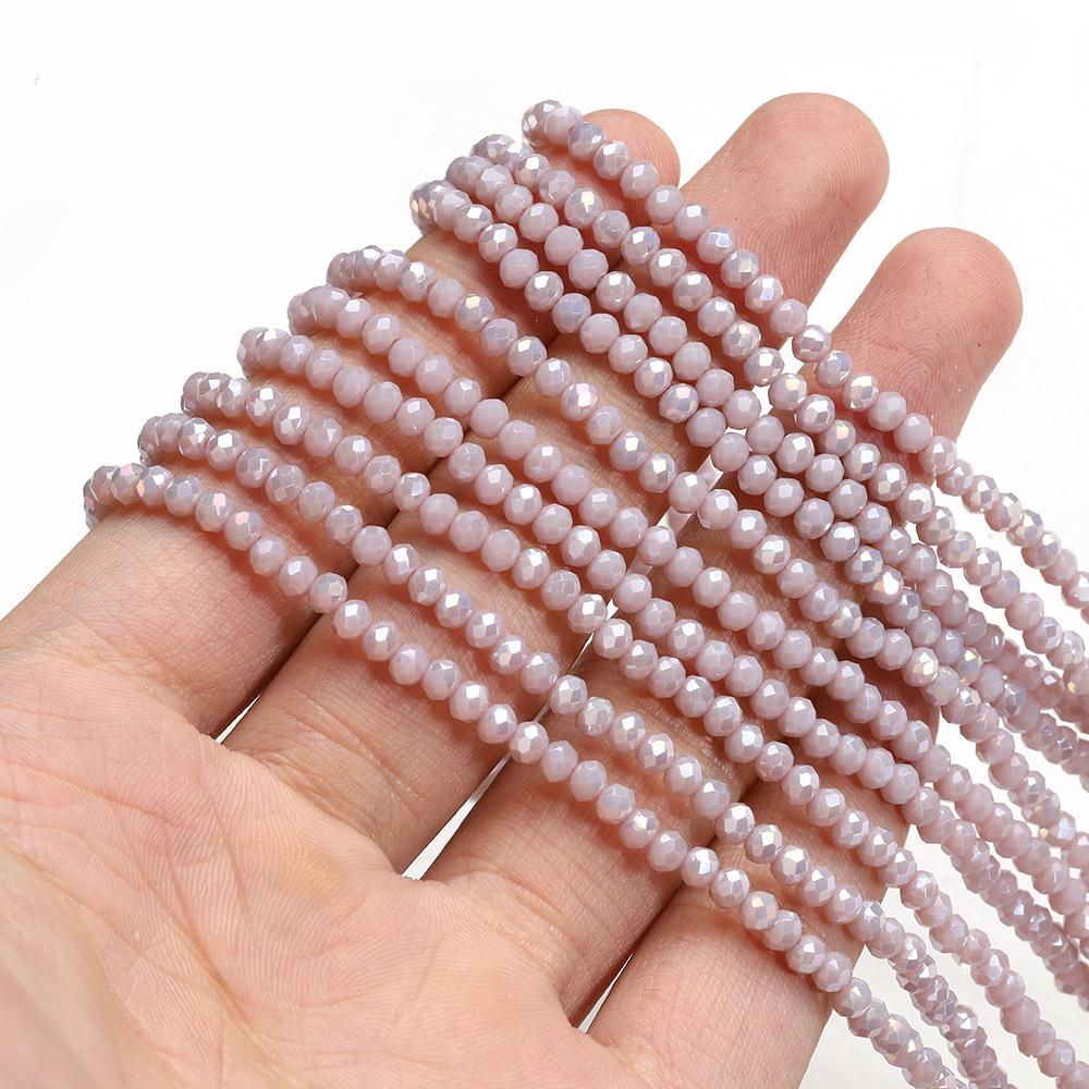 Colorful 3.6mm Faceted Crystal Wheel Beads for DIY Jewelry and Bracelet Making.