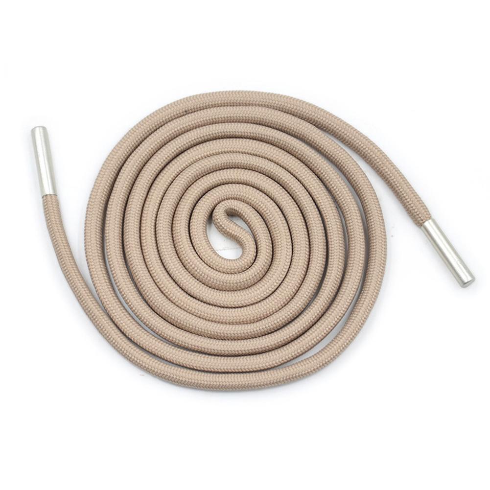 Vícebarevná kulatá šňůra s kovovými koncovkami DIY šňůrka na mikinu Tkanička Pro mikiny Kalhoty Boty Oblečení Doplňky 5mm beige
