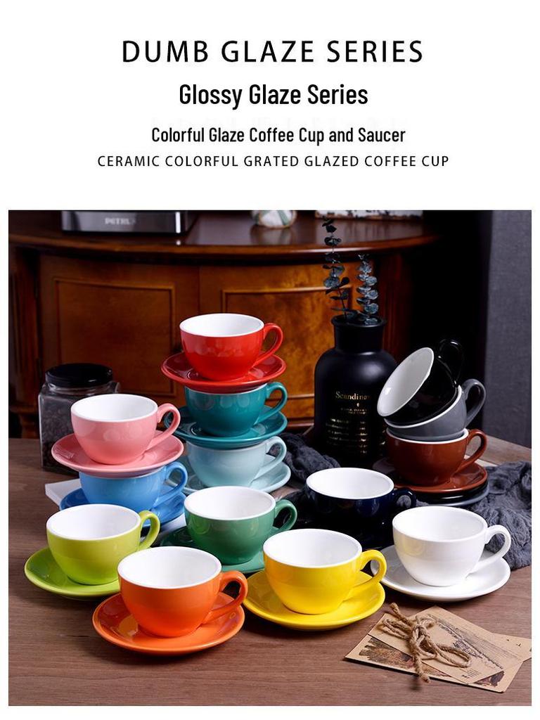 Набор керамических кружек для капучино и латте-арта 220 мл