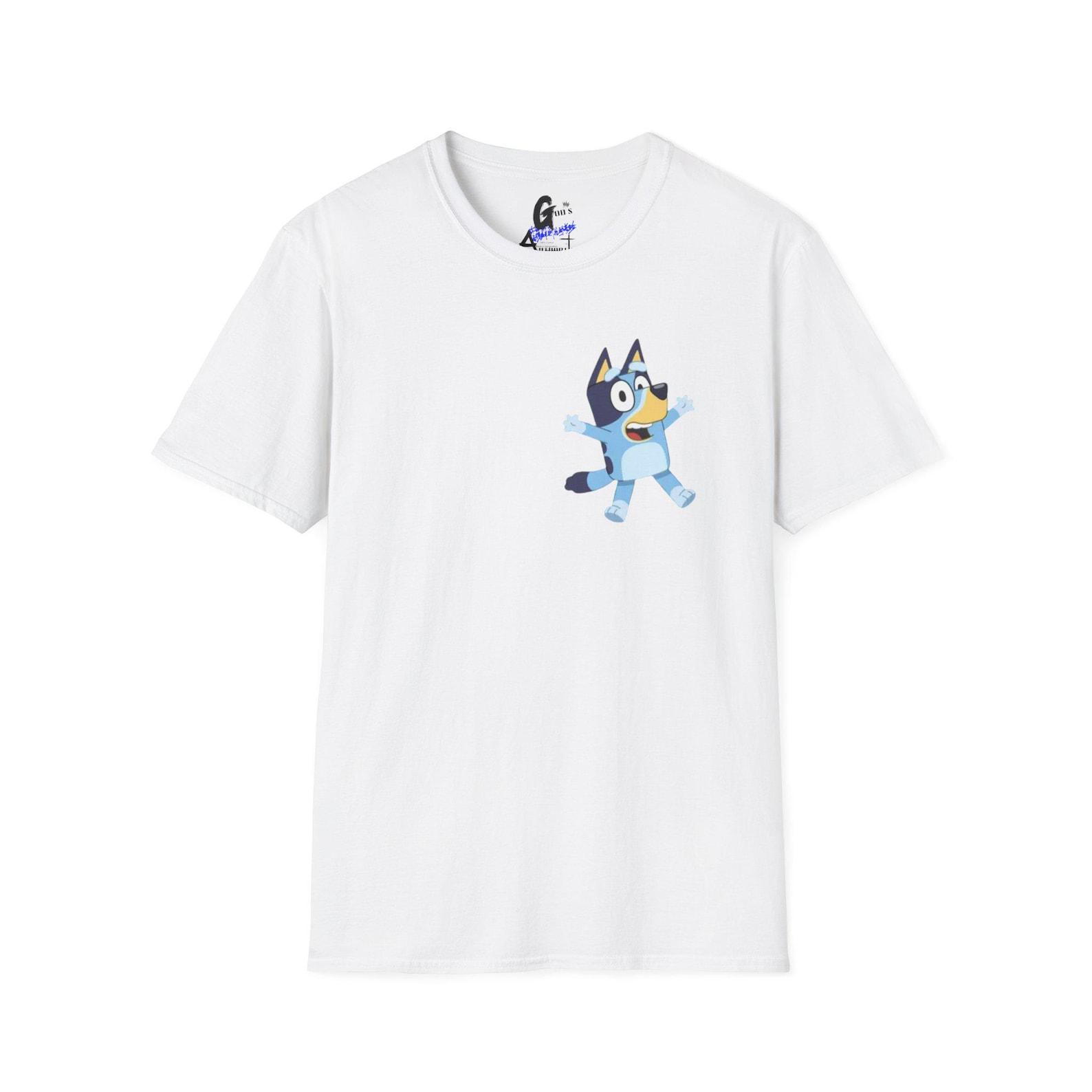 Bluey Character Illustration T-Shirt | Cute Cartoon Puppy Tee 150