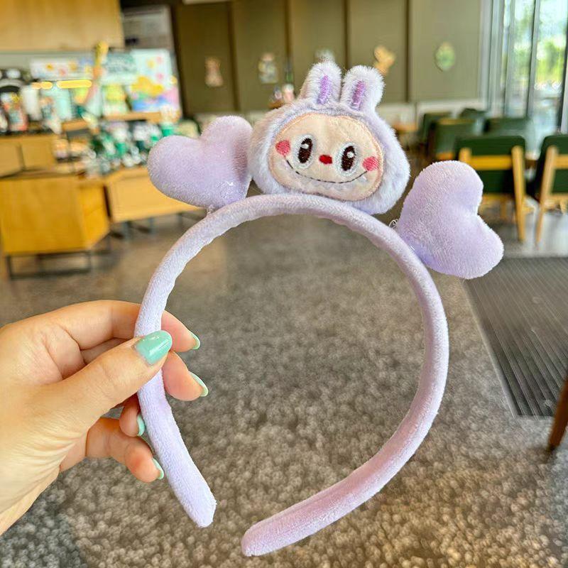 Bentiță de păr Kawaii Labubu Bentiță de păr Pluș Ac de păr Femei Boutique Accesorii de acoperământ