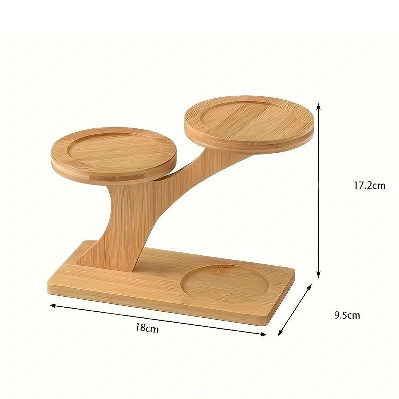 

деревянный материал Подставка для цветочного горшка Настольные маятники, Основа для горшечного суккулента, комнатные настольные поделки 17x10x17cm