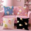 Cute Delicious Sweet Ice Cream Cushion Cover Pillow Case Soft Friendly Fabric  Concealed Zipper