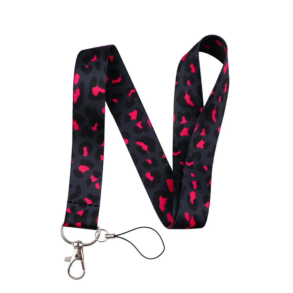 Leopard Prin Trendy Credential Holder Animal Lanyards for Key Neck Strap For Card Badge Gym Keychain Keyring Accessories Gift