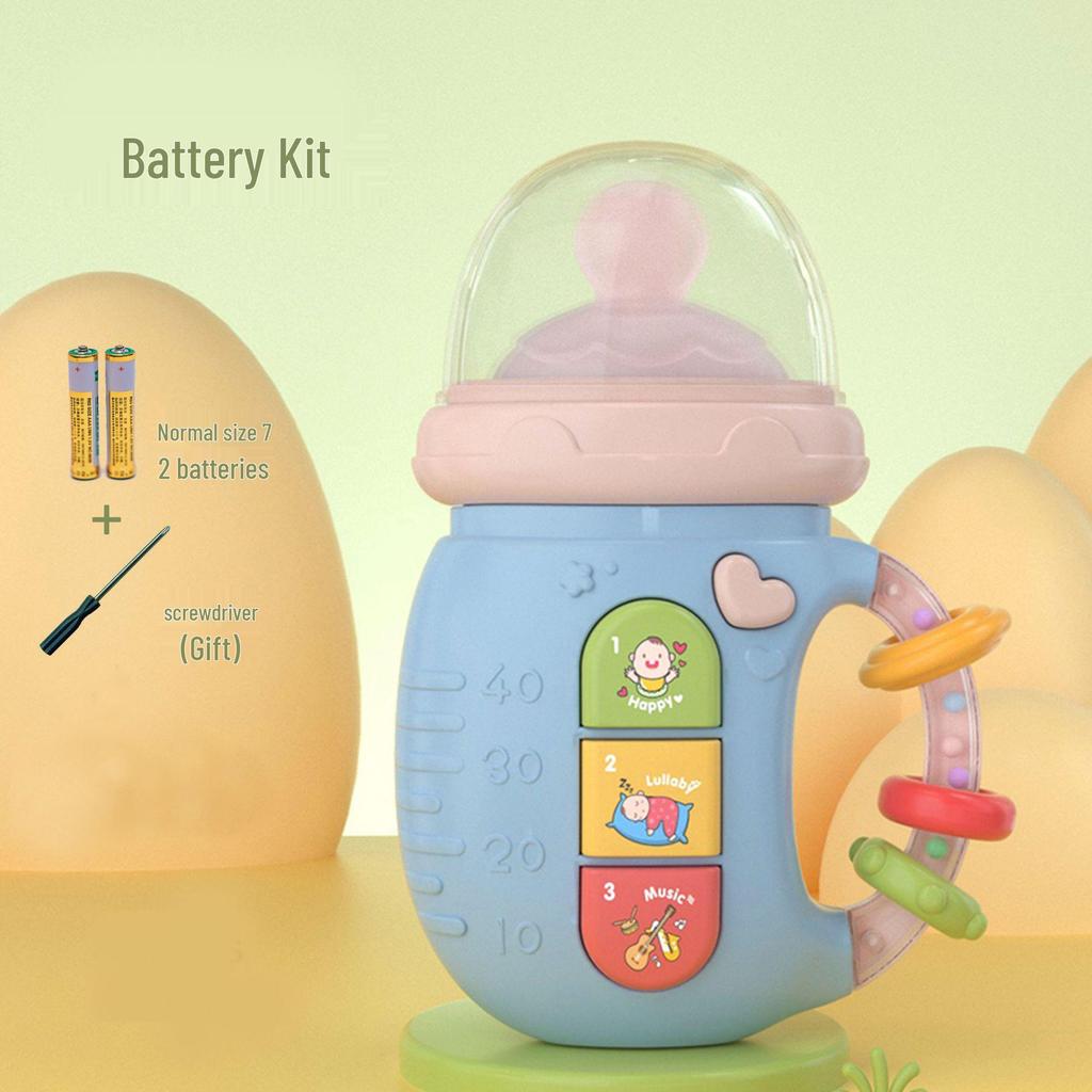 Newborn Baby Toys: Light & Music Electric Pacifier, Rattle, Bilingual Early Education Phone (0-1 Year)