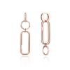ELLE Jewelry 14K Round Square Earrings (Gold Pin) ELGPEE317