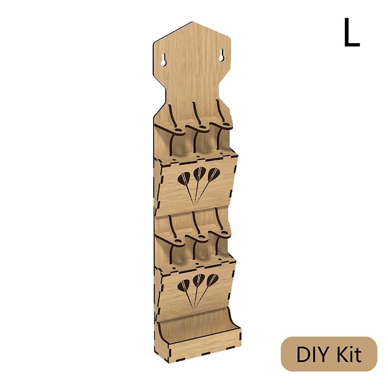 Wooden Wall Mounted Dart Holder Stand Space-Saving With Storage Case Display Stand For Dart Enthusiasts Home Office Game Room
