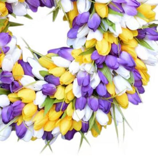 Beautiful Fine Texture Wreath Decor Elegant Handmade Plastic Holiday Wreath for Home