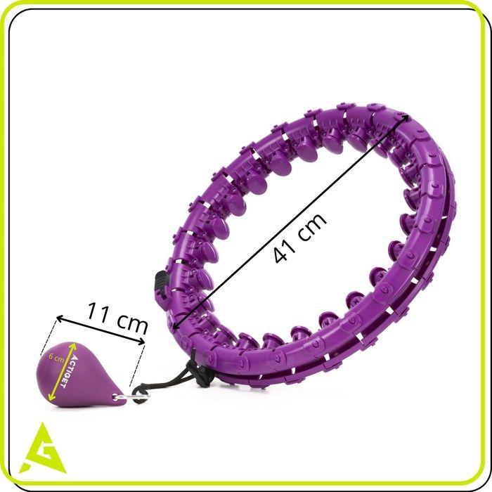 ACTIGET Hula hoop cardio, fitness, pliable avec poids et saillies de massage, violet