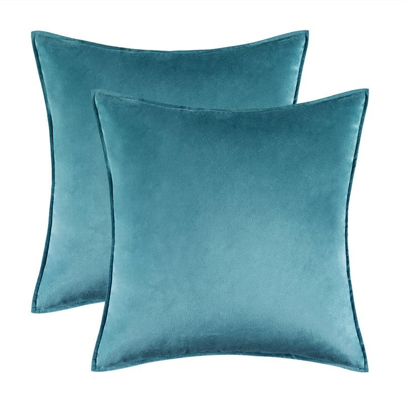 2pcs Luxurious Italy Velvet Pillowslip Throw Pillow Covers High Grade Solid Color Gift Cushion Case For Living Room Sofa Bed