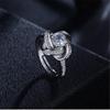New Arrivals 925 Silver Crystal Clover Ring Bague Anillos Pure Silver Fine Jewelry For Women