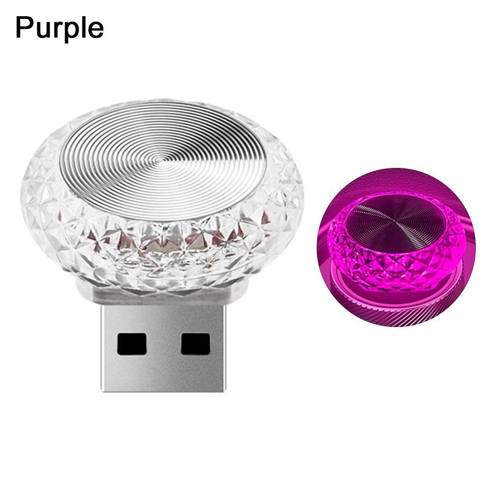 

Plug Play Car Atmosphere Lamps LED Decorative Ambiance Lamp Mini USB Ambient Light purple