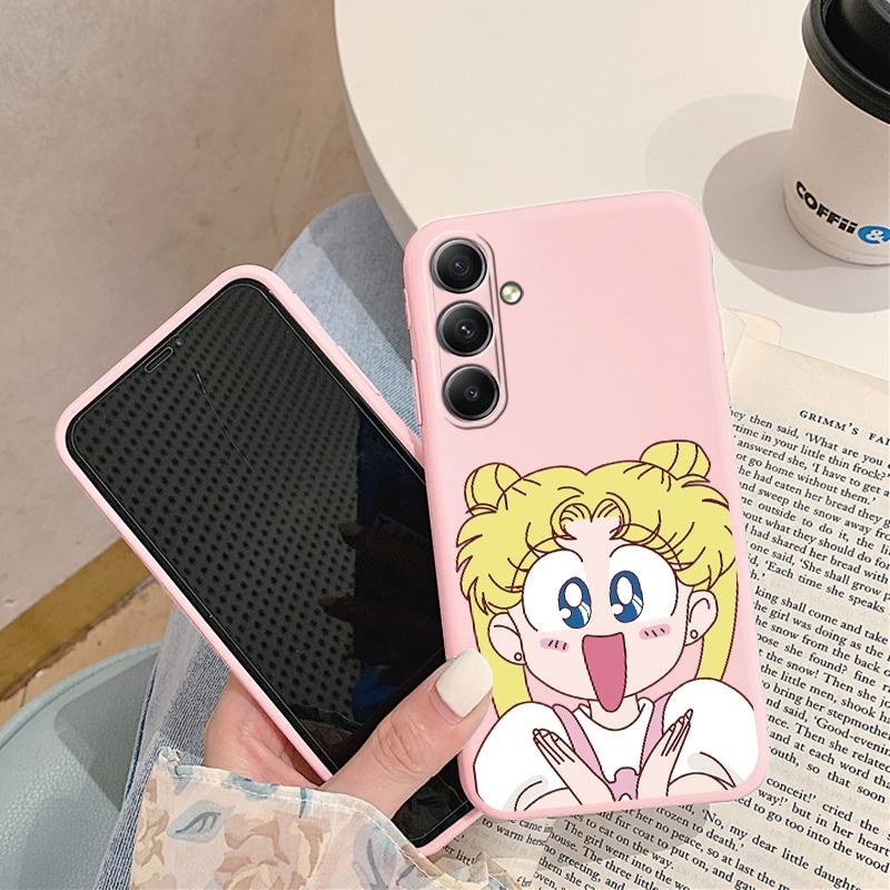 

Мягкий силиконовый розовый чехол с рисунком для девочек для Samsung A55 M35 M34 S24 Xiaomi Redmi Note 13 Pro 13C Poco C65 iPhone 15, защитный противоударный чехол для камеры iPhone 15 Plus