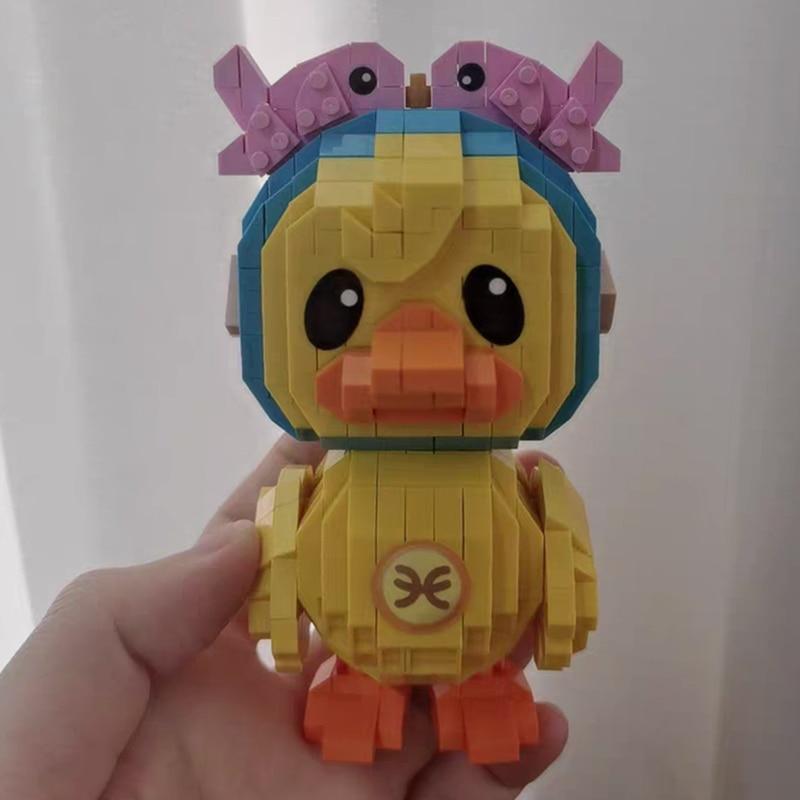 97062 Zodiac Fiskene And Dyr Constellation Kjæledyrdukke 3D-modell Mini Diamantblokker Murstein Byggeleke for barn uten boks