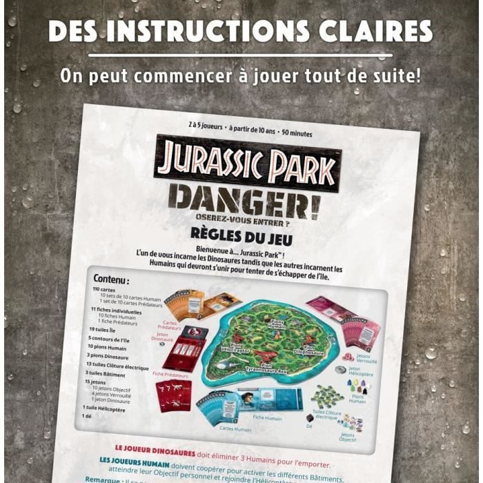 Jeu de société ravensburger jurassic park danger multicolore