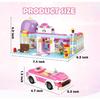 BRICK STORY Girls Friends Hair Salon Building Kit with 2 Mini People 5 Dolls Hair Creative Girls Friends Sets 358 Pieces with a Pink Convertible Car
