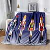 3D Nutcracker Christmas Tree Soft Plush Blanket,Flannel Blanket Throw Blanket for Living Room Bedroom Bed Sofa Picnic Cover Kids