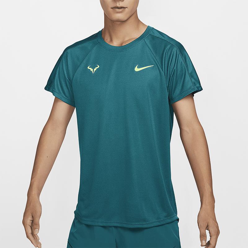 Nike Challenger Dri-Fit Short Sleeve Tennis Shirt Men tops Crystal-Cave Teal DV2888-381