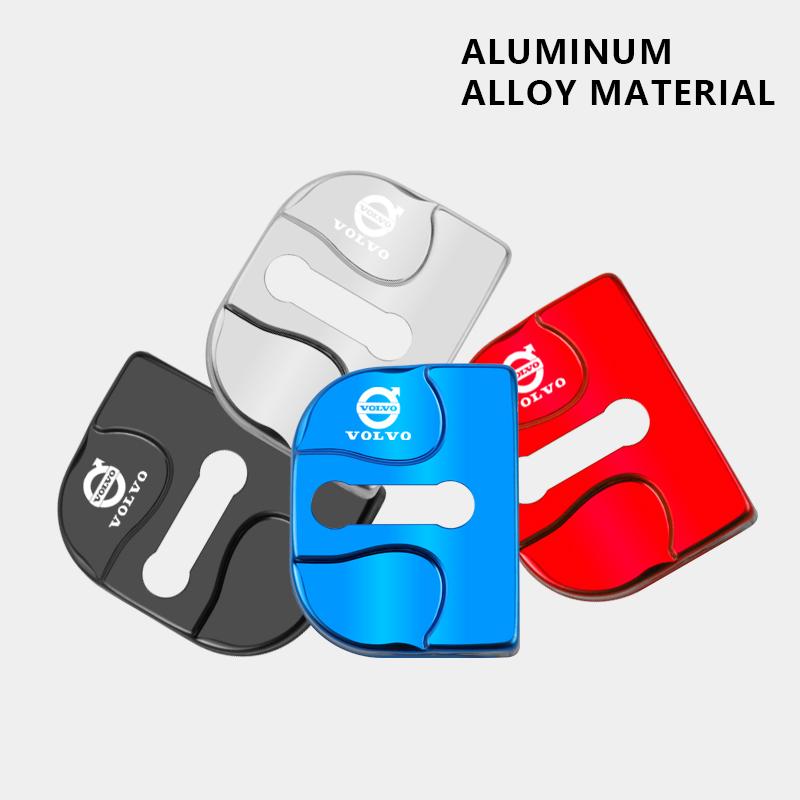 4Pcs Metal Car Door Lock cover Protective Buckle Cover Sticker For Volvo XC60 XC40 V60 V40 XC90 XC70 V50 S60 V70 S90 AWD S80 V90 KW0