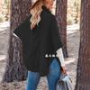 Autumn and winter new temu hot sale turtleneck twist shawl loose crew neck sweater