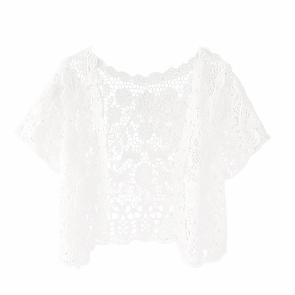 Open Front Bridal Summer Jacket Black/White Short Sleeve Cardigan Elegant Knit Vest for Women