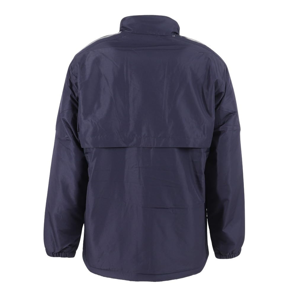 Mizuno Breath Thermo Training Warmer Deep Size L Jacket, Moisture-Wicking, Heat-Generating, Water-Repellent, MC-LINE 32MEA630, Navy/Silver,
