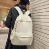 Schoolbag Schoolbag Girls College Students Simple Solid Color Large Capacity Junior High School Students High School Students 1011 New Backpack 