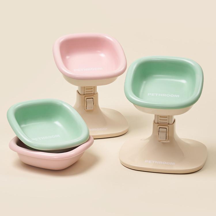 Well Fit Bowl Green/Pink Dog Cat Porcelain Ceramic Food Bowl Water Bowl Dish