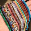 Natural Stone Beads Agates Jades Howlite Crystal Round Pony Tiny Beads for Jewelry Making Beadwork DIY Bracelet 2mm 3mm 15''