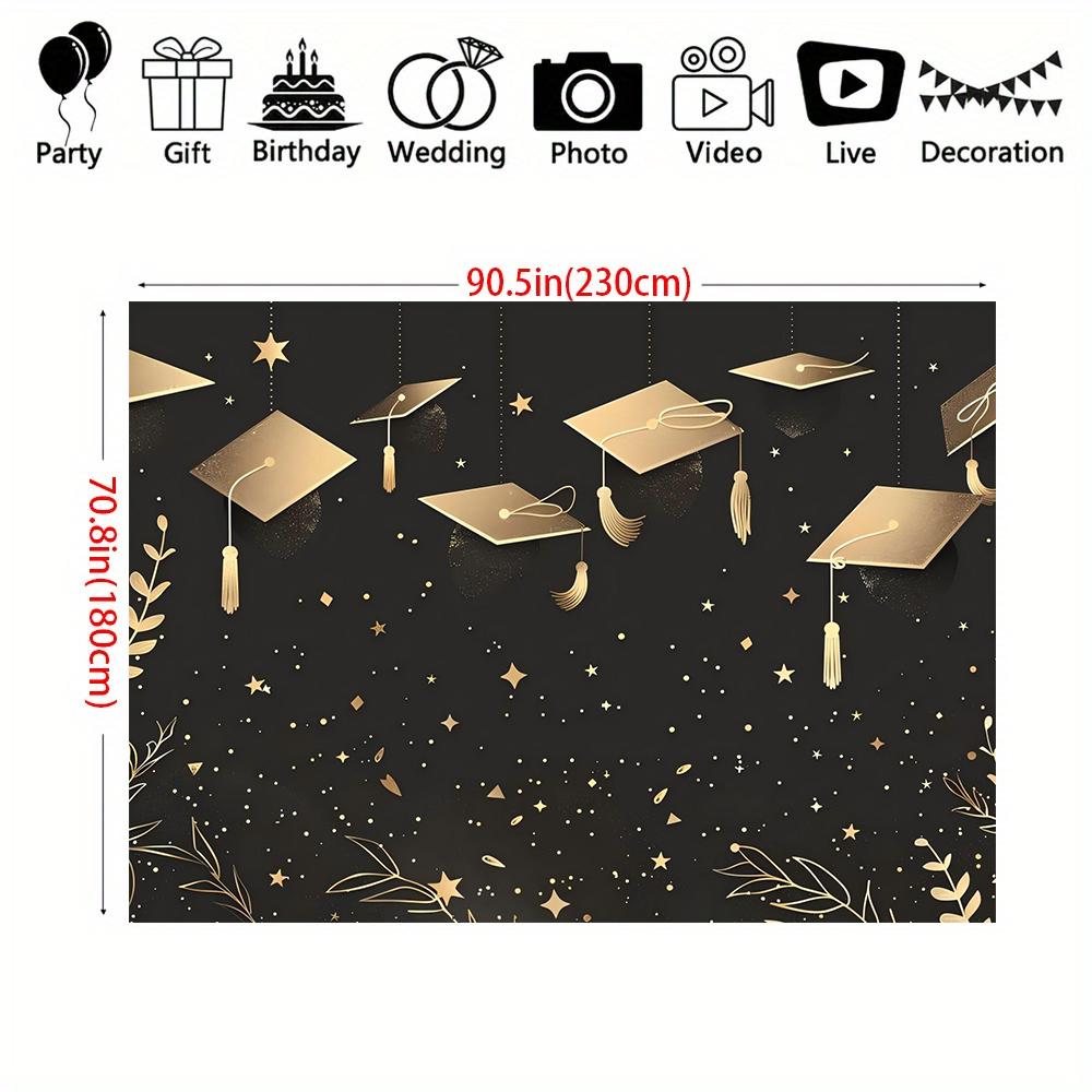 1pc graduation cap background banner suitable for graduation party decoration wall decoration garden decoration