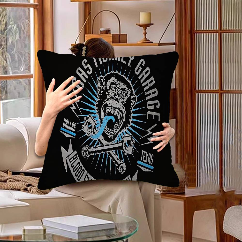 Gas M-monkey Cushion Cover Inches Farmhouse Decor Home Throw Pillow Covers For Couch Decorations
