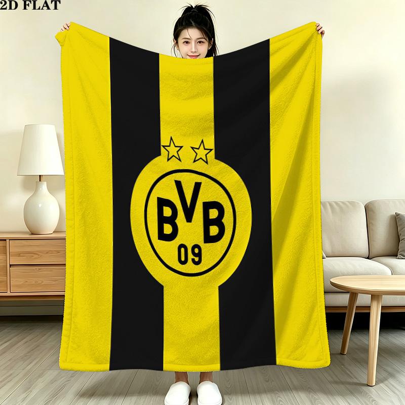 BVB 09 Flanelldecke, Hohe Qualität, Bequem für alle Jahreszeiten, Heimdekoration, Wärme und Komfort