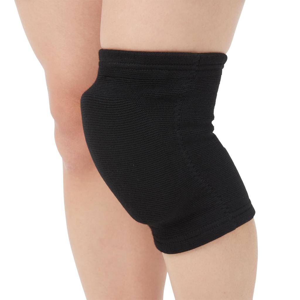 Knee Support Volleyball Knee Pad for Knees 25mm Thick with Pad Black S Size for Left and Right Use 1 Piece 837 for Adults Fixed Support Breathable