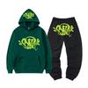 SynaWord High Street Y2K European and American Suit Men's Trend Hip Hoodie Syna Printed Sweater Pants