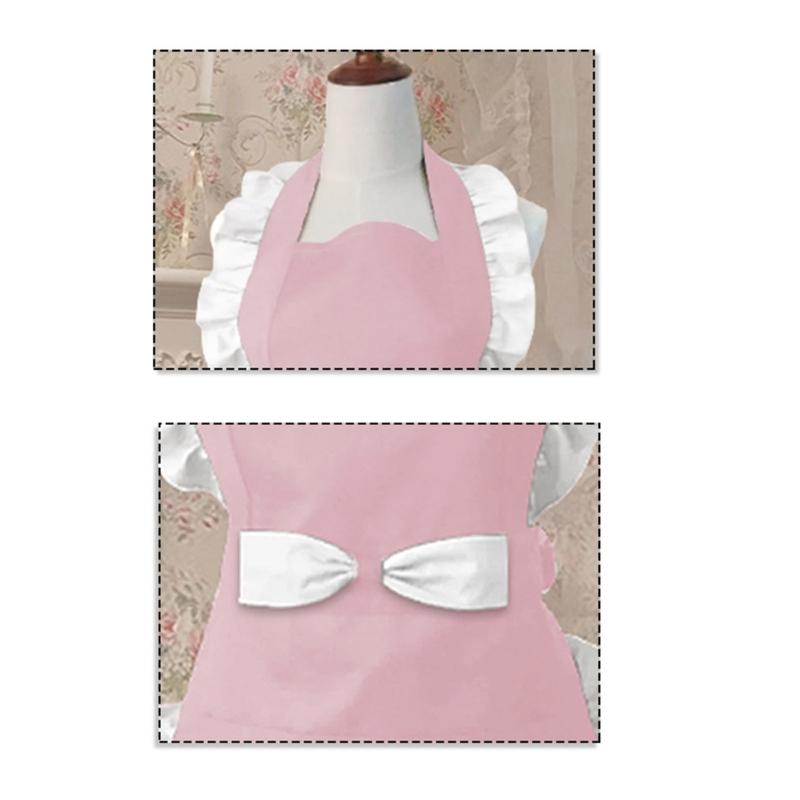 Women's Cake Apron Bowknot Apron for Women with Pockets Adjustable Chefs Aprons for Kitchen Cooking Baking Gardening