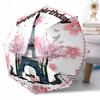 Eiffel Tower Pattern Automatic Umbrella Compact 8-Rib Design Lightweight All-Season Travel Outdoor Accessory Perfect Gift for Women Men