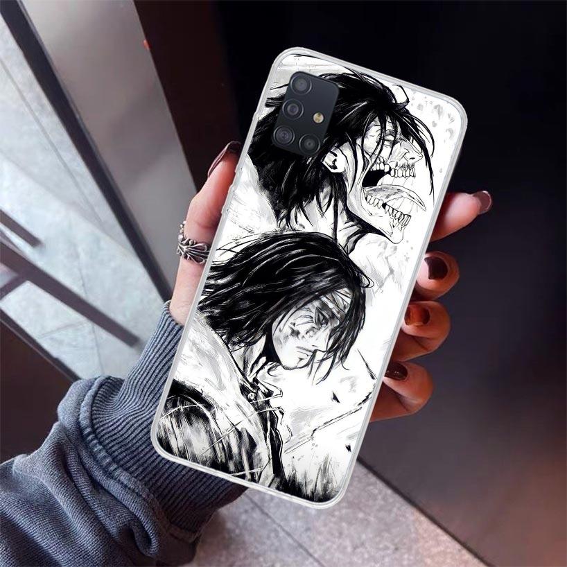

A-Attack on T-Titan Eren Yeager Phone Case For Samsung Galaxy A12 A52S A42 A32 A22 A51 A50 Note 20 Ultra 10 S10 Plus A71 A70 A31 Samsung A20(A30)